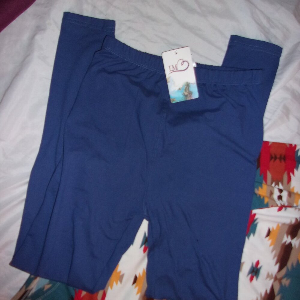 NEW size small medium  leggings blue  leggings pants womens lounge stretch